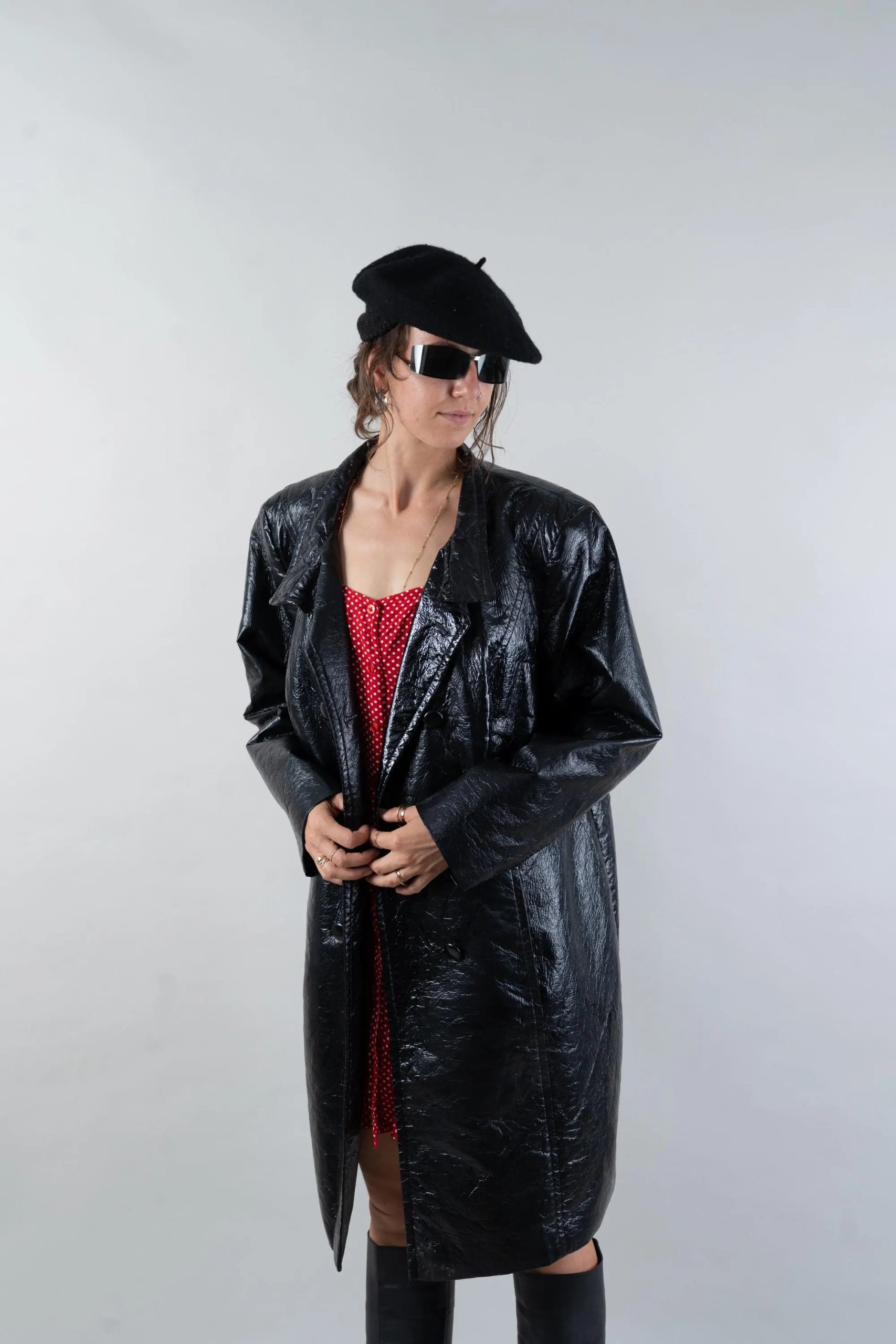 patent leather trench coat - Image 10