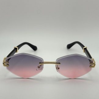 Frameless gradient polygonal sunglasses