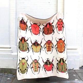 Vintage Beetle Art Jacquard Blanket