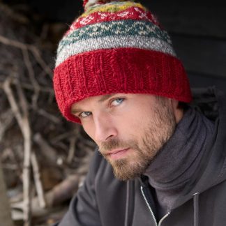 Alpine Hut Pom-Pom Knitted Hat