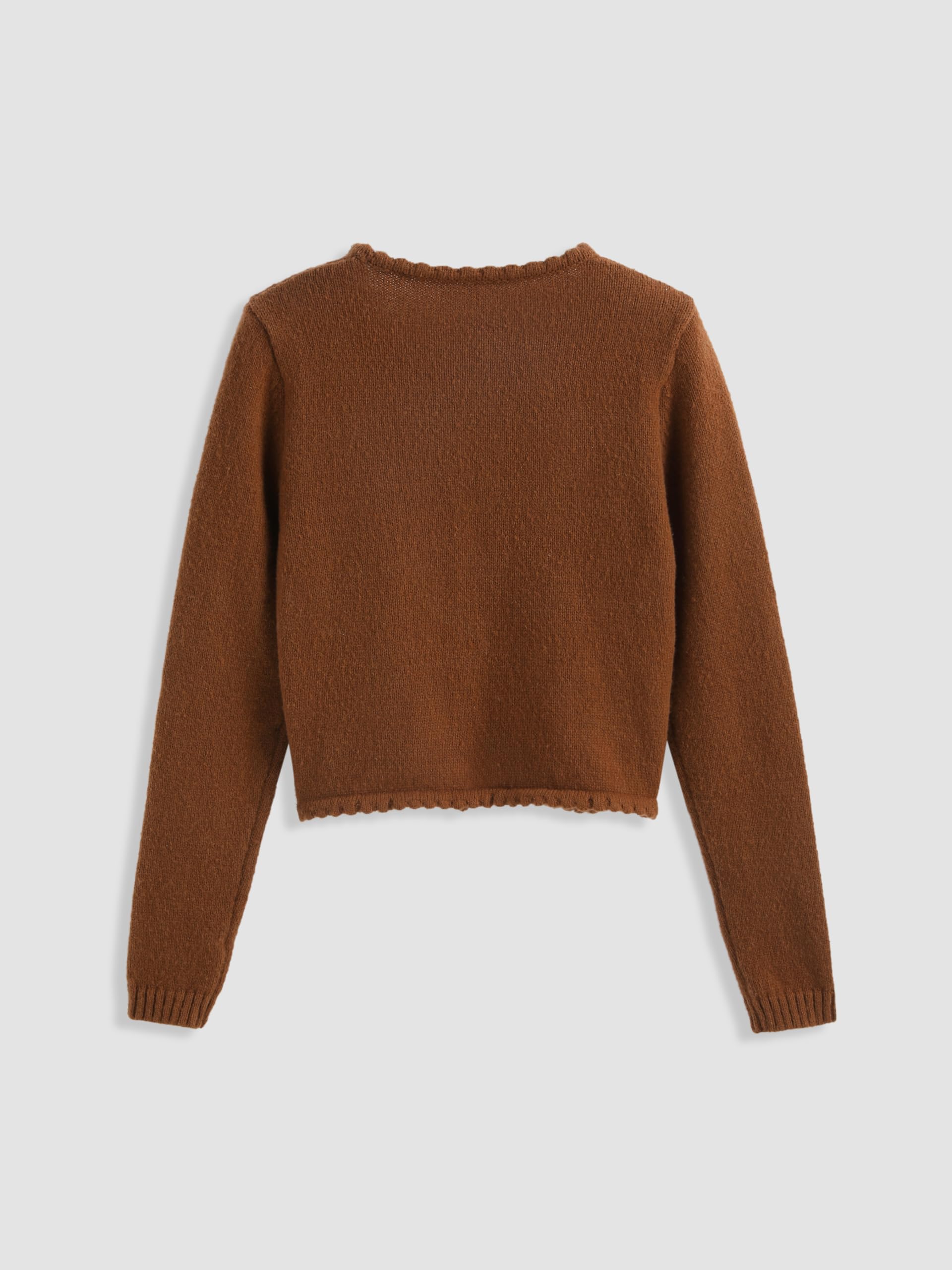 Brown belted cardigan - Image 7