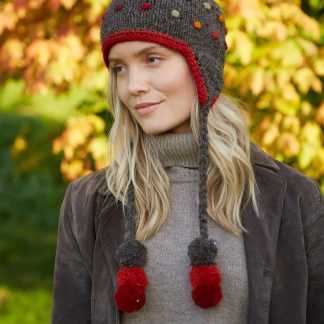 Confetti Earmuffs Pom-pom Hat