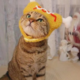 Hot dog shaped cat plush headband