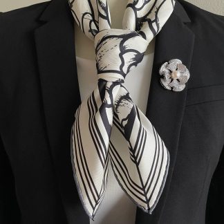 Ink Rose Minimalist Style Handkerchief