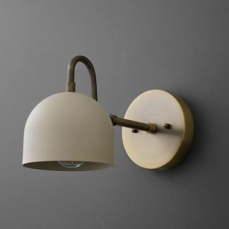 Ivory-colored dome wall lamp