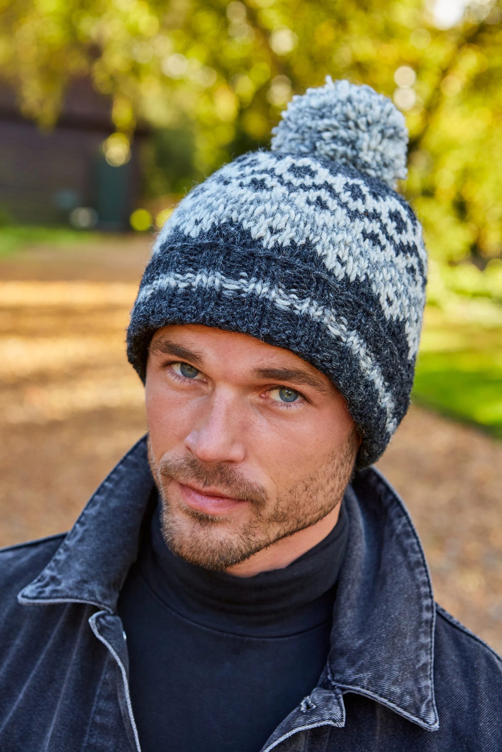 Glacier Peak Fair Island Pom-Pom Knitted Hat