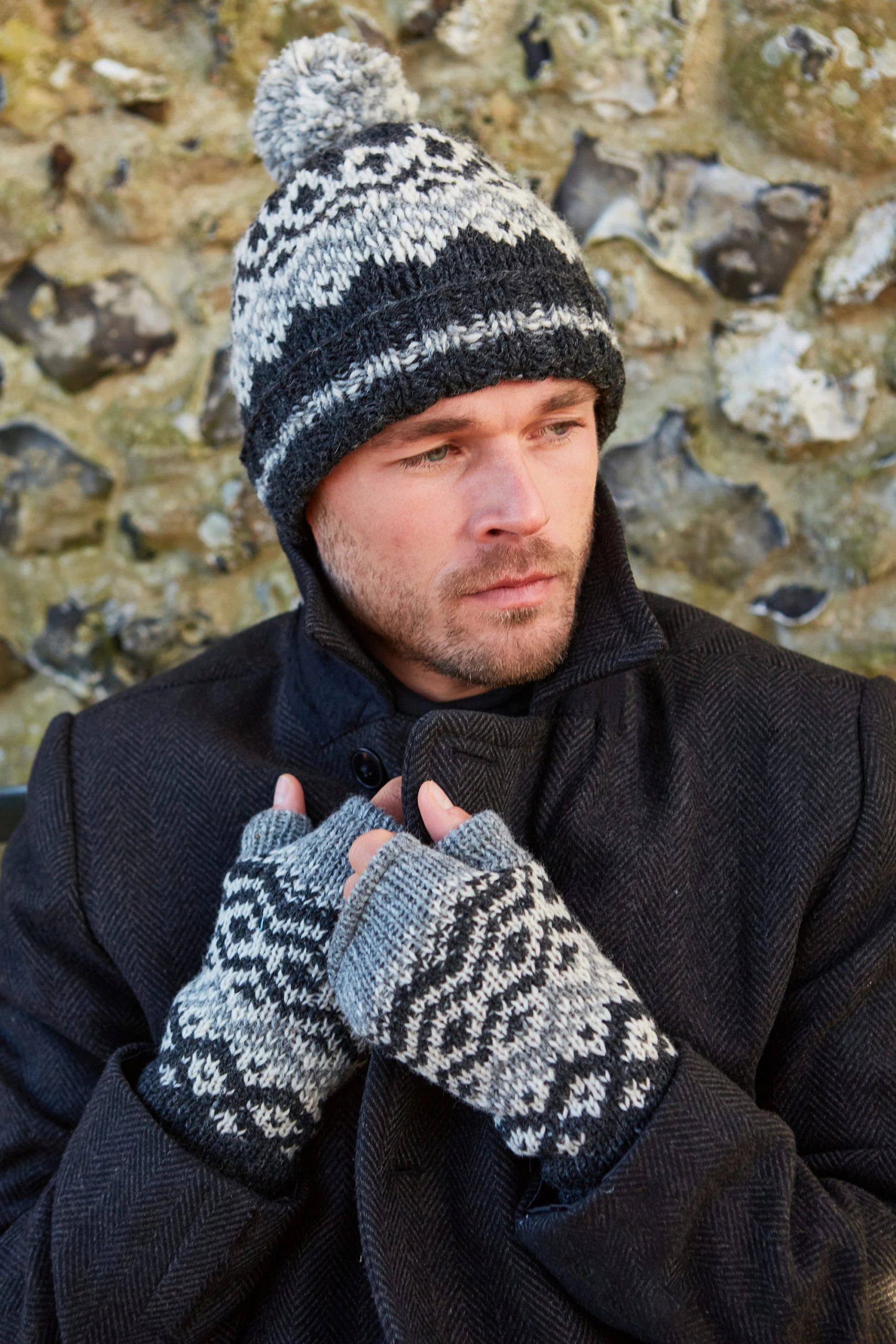 Glacier Peak Fair Island Pom-Pom Knitted Hat - Image 4
