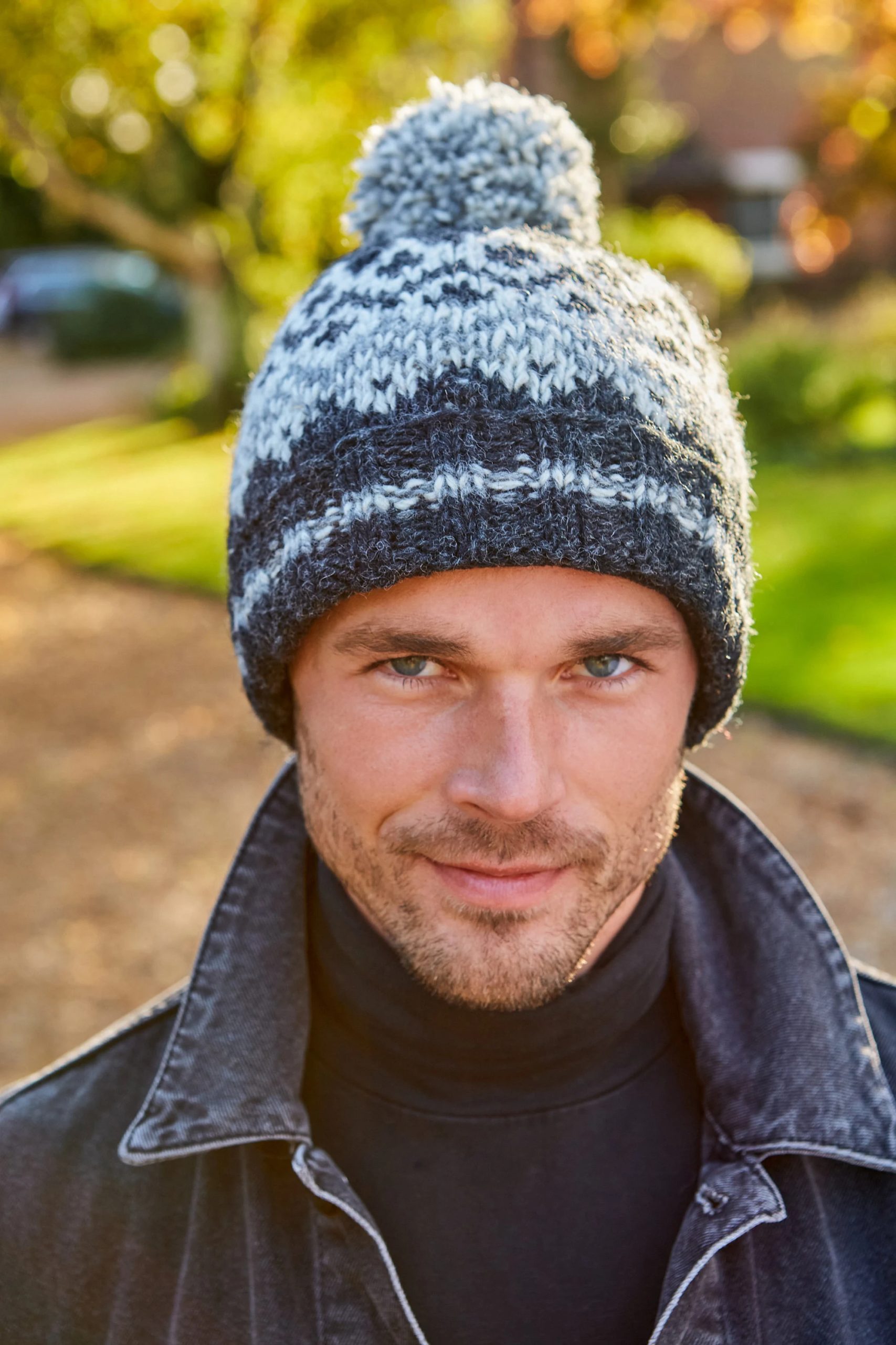 Glacier Peak Fair Island Pom-Pom Knitted Hat - Image 3