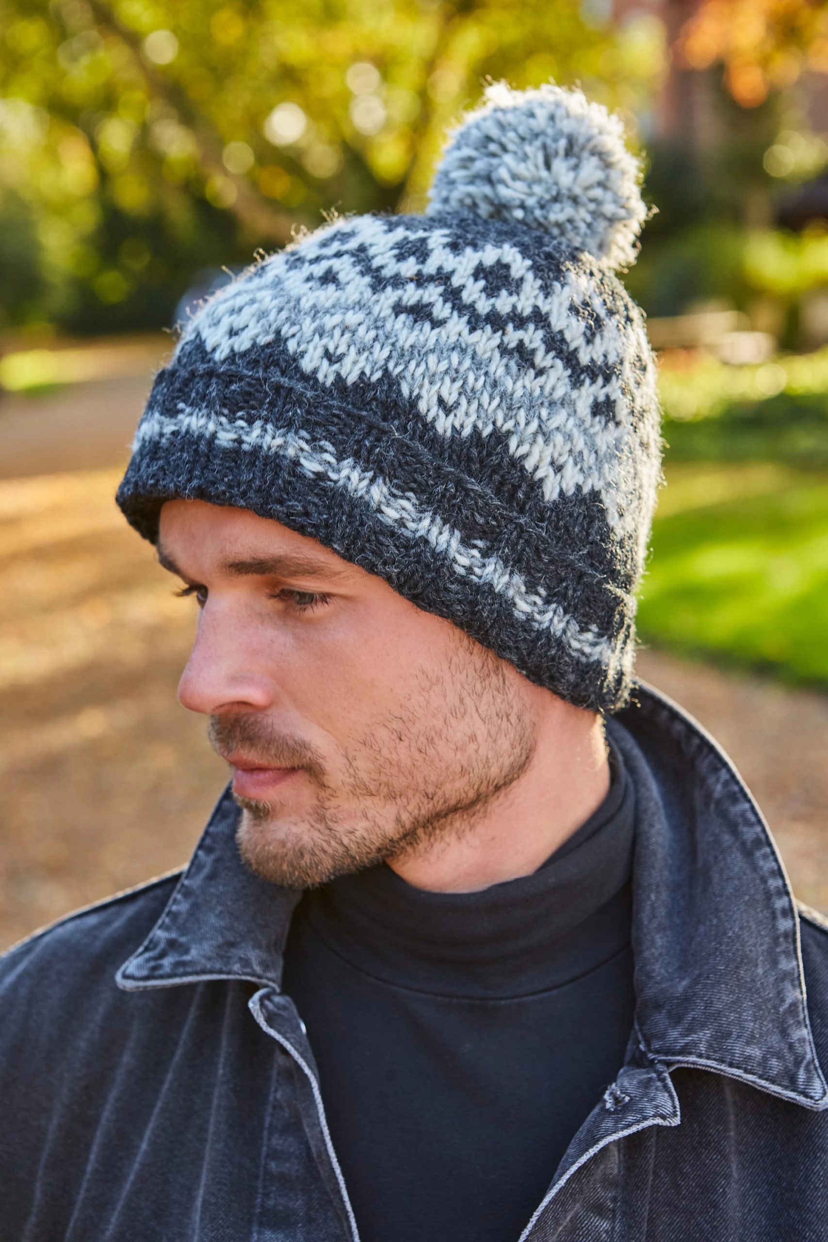 Glacier Peak Fair Island Pom-Pom Knitted Hat - Image 2