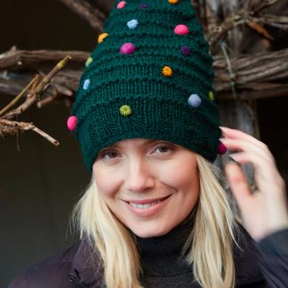 Christmas tree knit hat