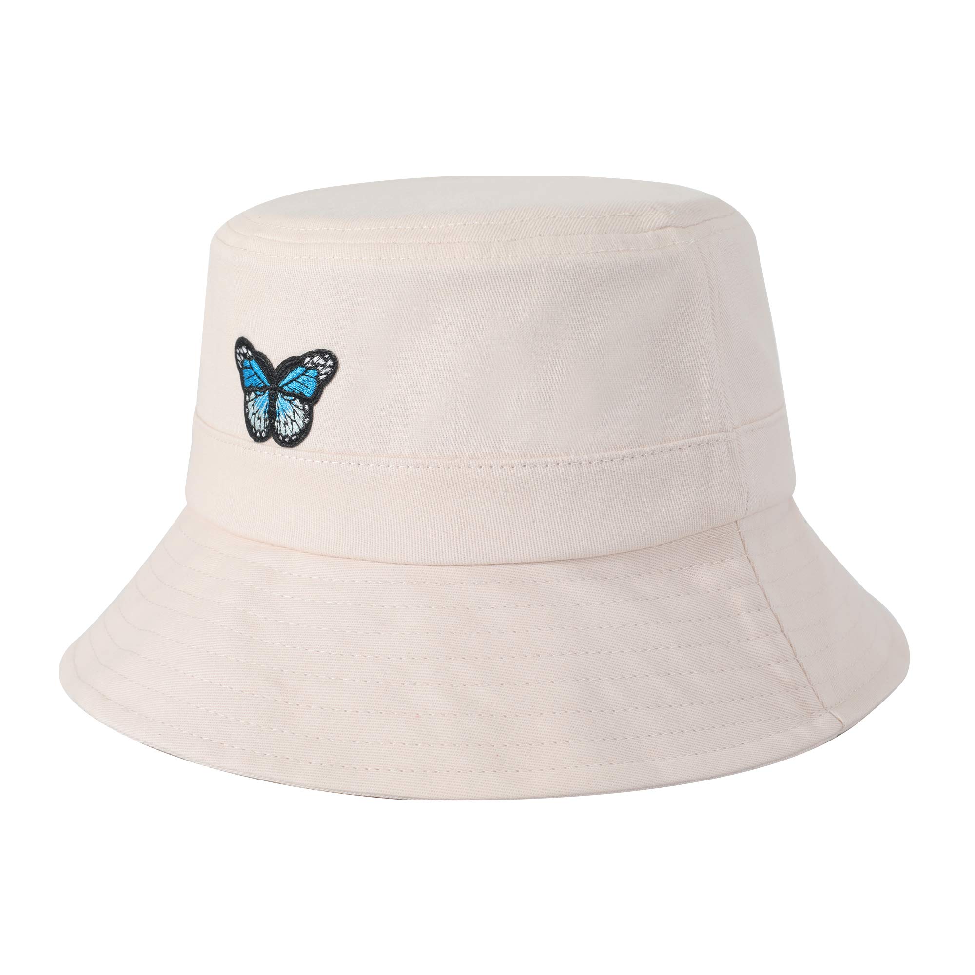 Light white butterfly fisherman's hat - Image 5