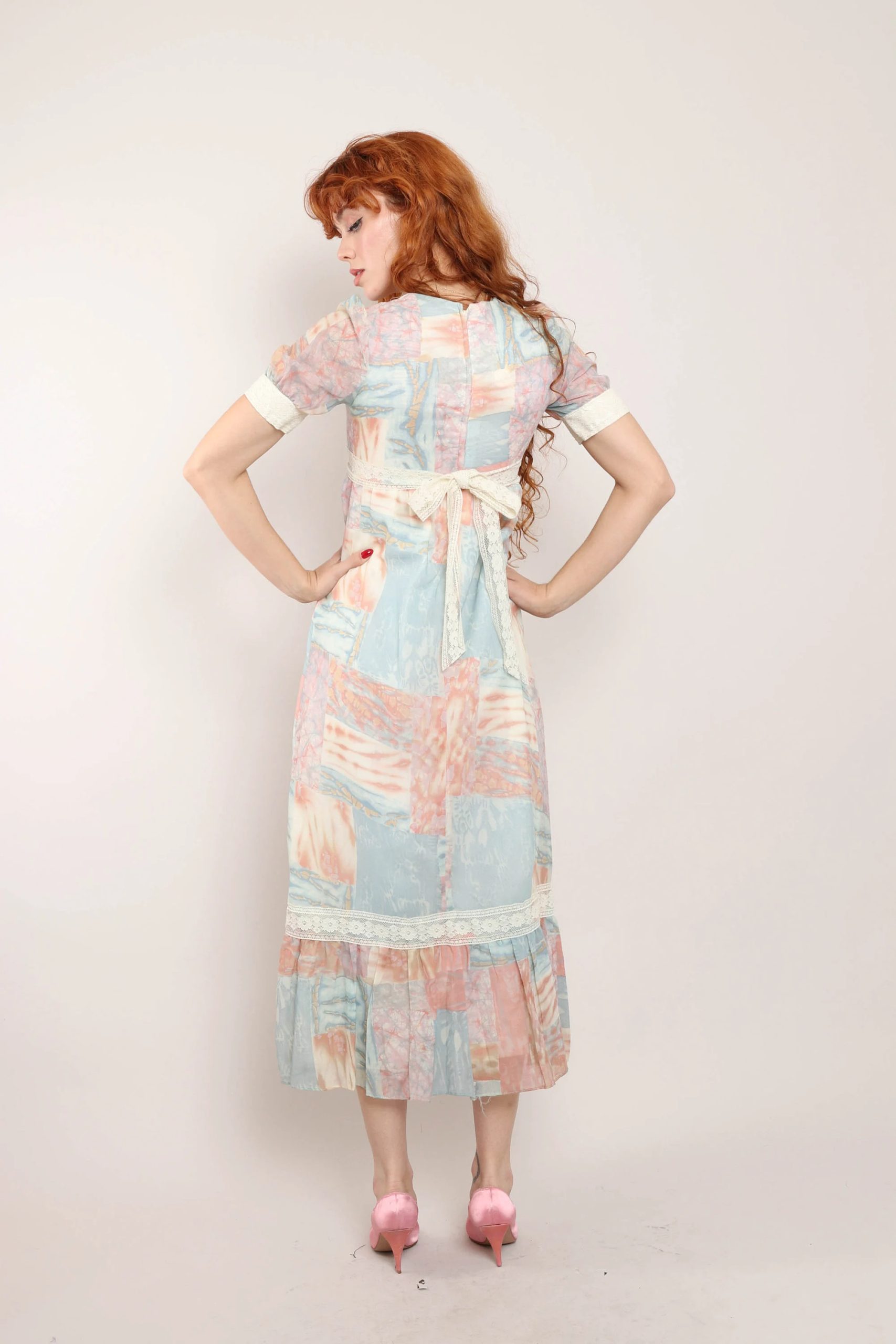 Macaron patchwork maxi dress - Image 6