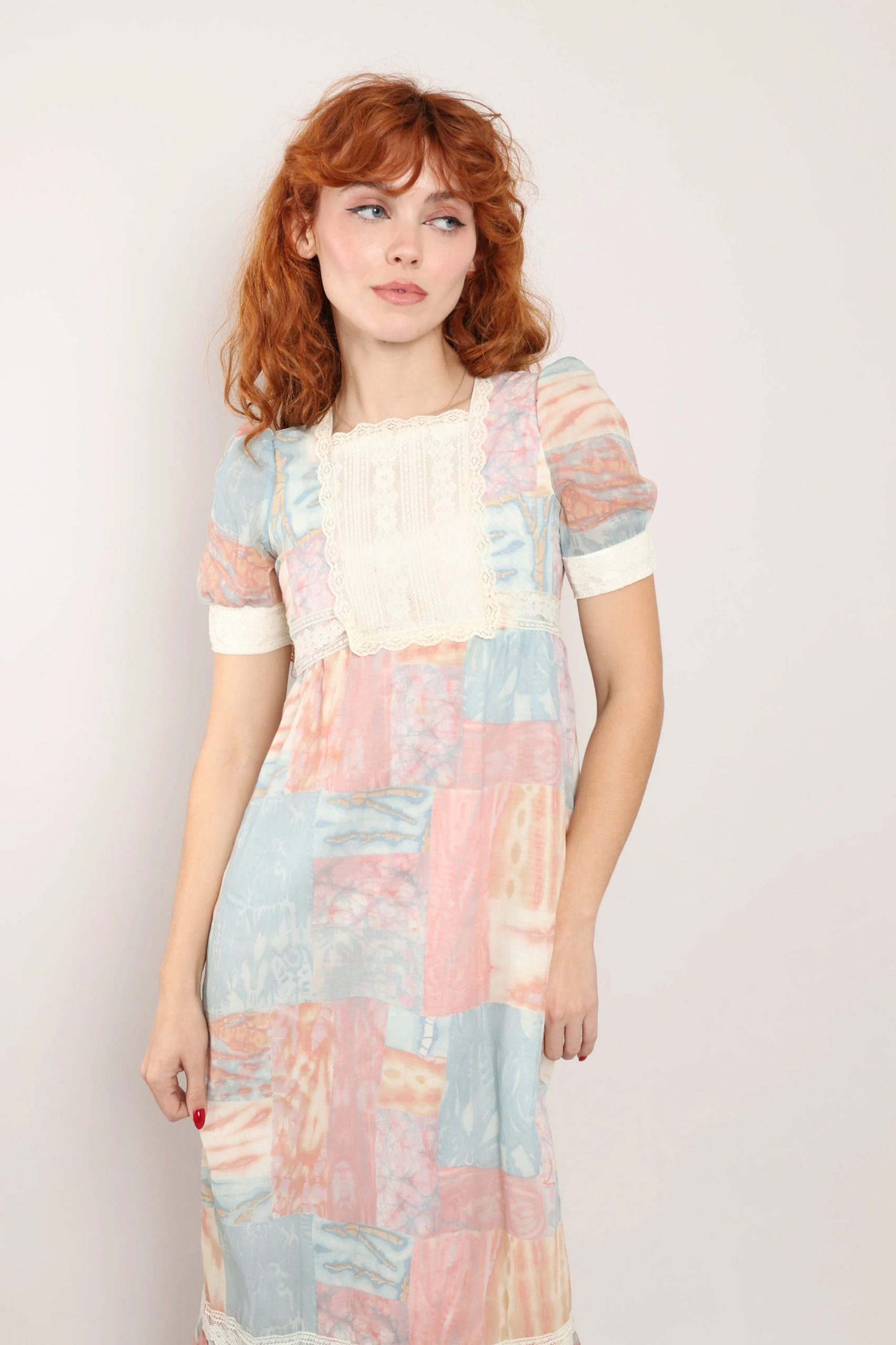 Macaron patchwork maxi dress - Image 4