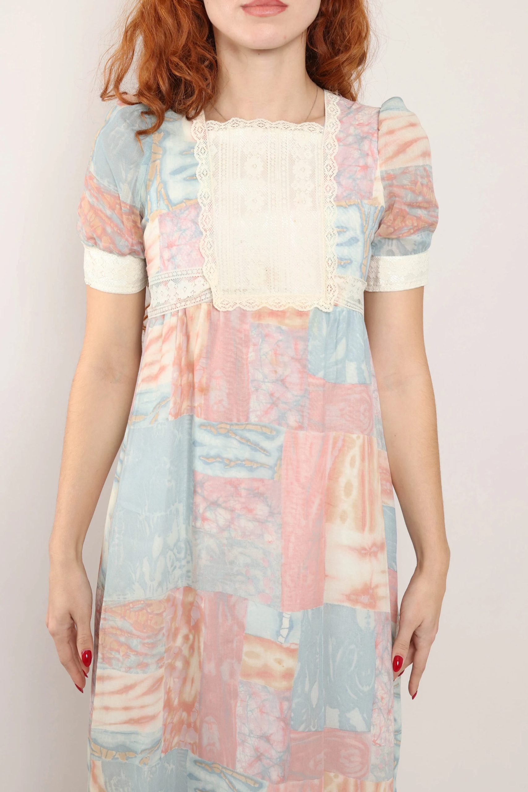 Macaron patchwork maxi dress - Image 3