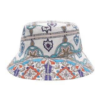 Mediterranean tile print fisherman's hat