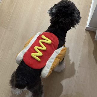 Mini hot dog pet costume