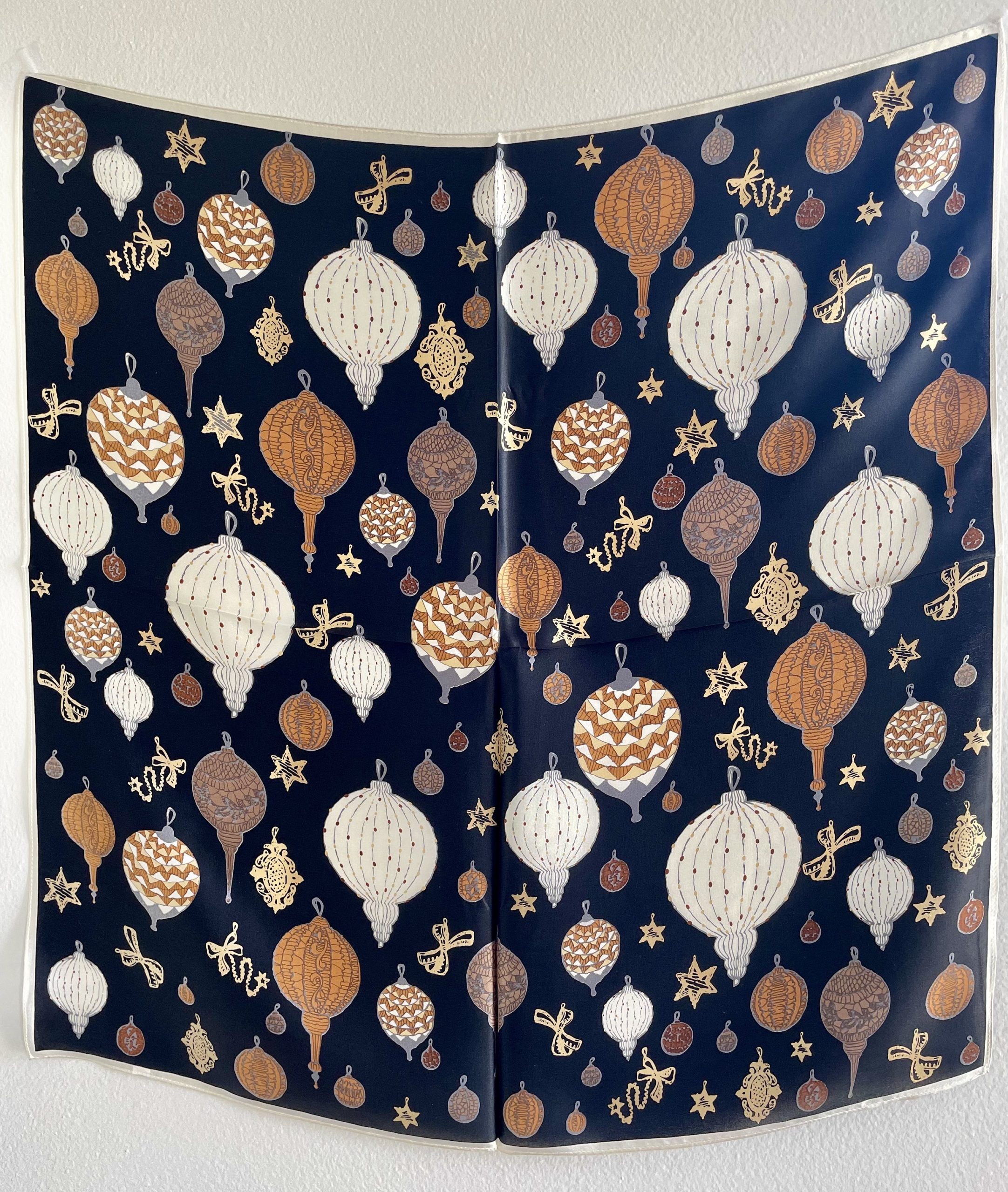 Mulberry silk vintage badge square handkerchief - Image 7