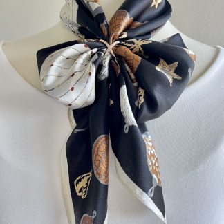 Mulberry silk vintage badge square handkerchief