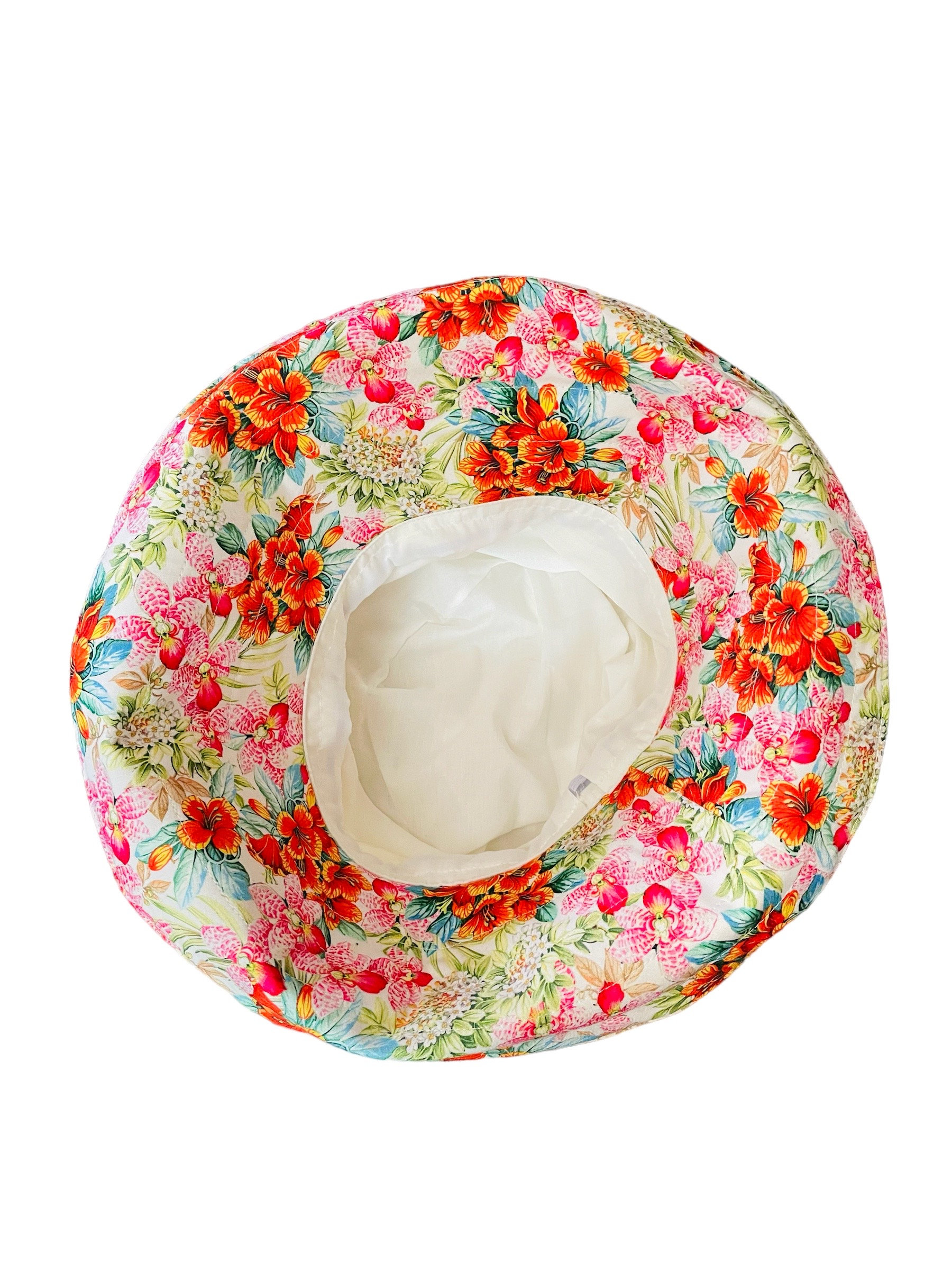 Tropical floral print wide-brimmed fisherman's hat - Image 5