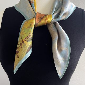 Oil painting-inspired ombre square scarf