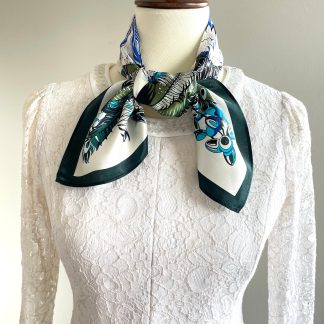 Peacock Feather Pattern Square Handkerchief