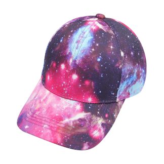 Pink and Purple Nebula Dreamy Starry Sky Baseball Cap