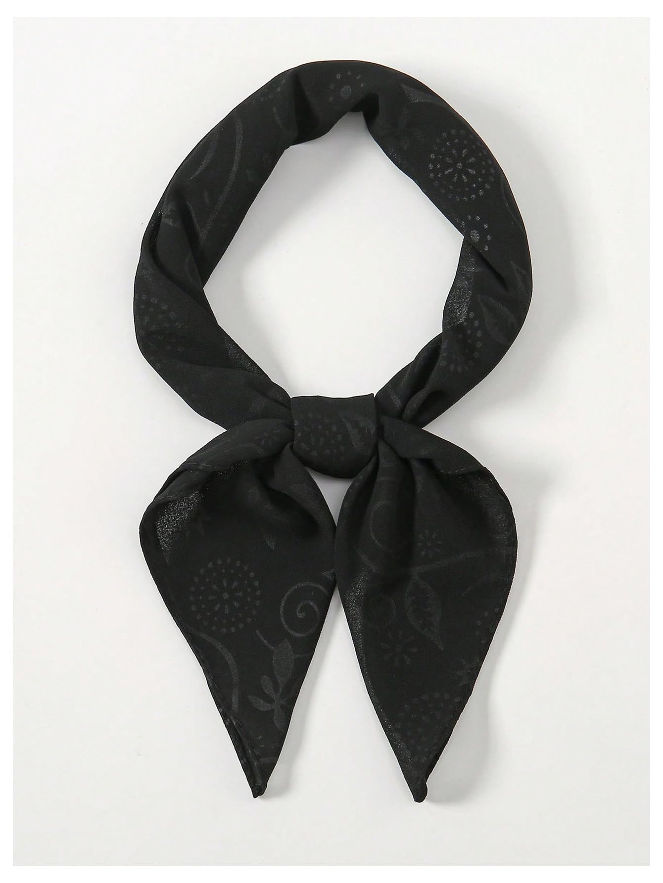Dark patterned jacquard square scarf