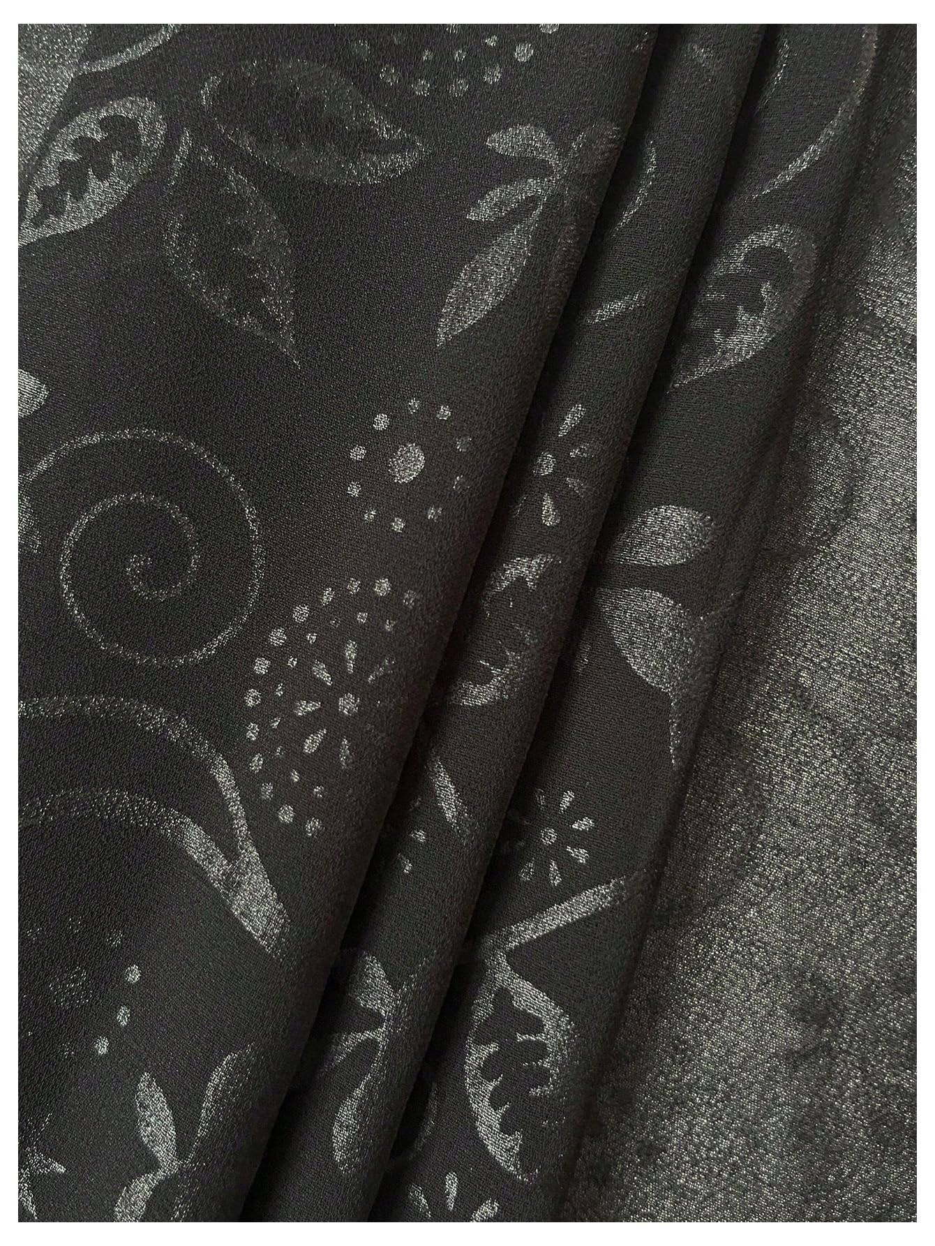 Dark patterned jacquard square scarf - Image 2