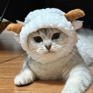 Soft and cute lamb and cat plush headband