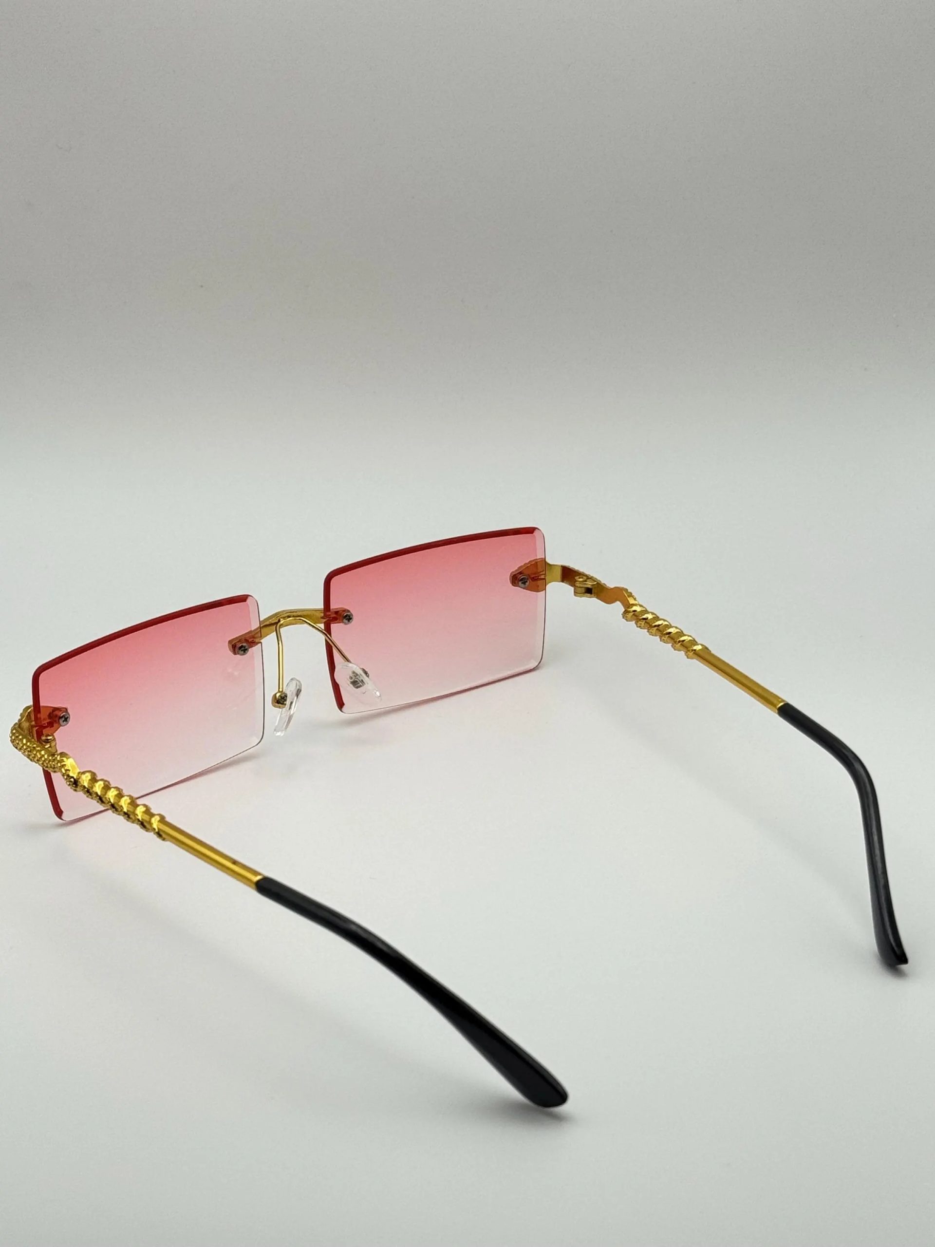 Sweet and cool frameless pink and gold sunglasses - Image 2