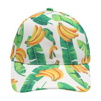 Tropical banana print baseball cap