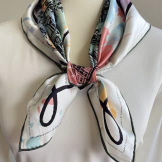 Urban Watercolor Architectural Imagery Handkerchief