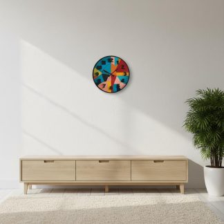 Modern Abstract Color Block Wall Clock