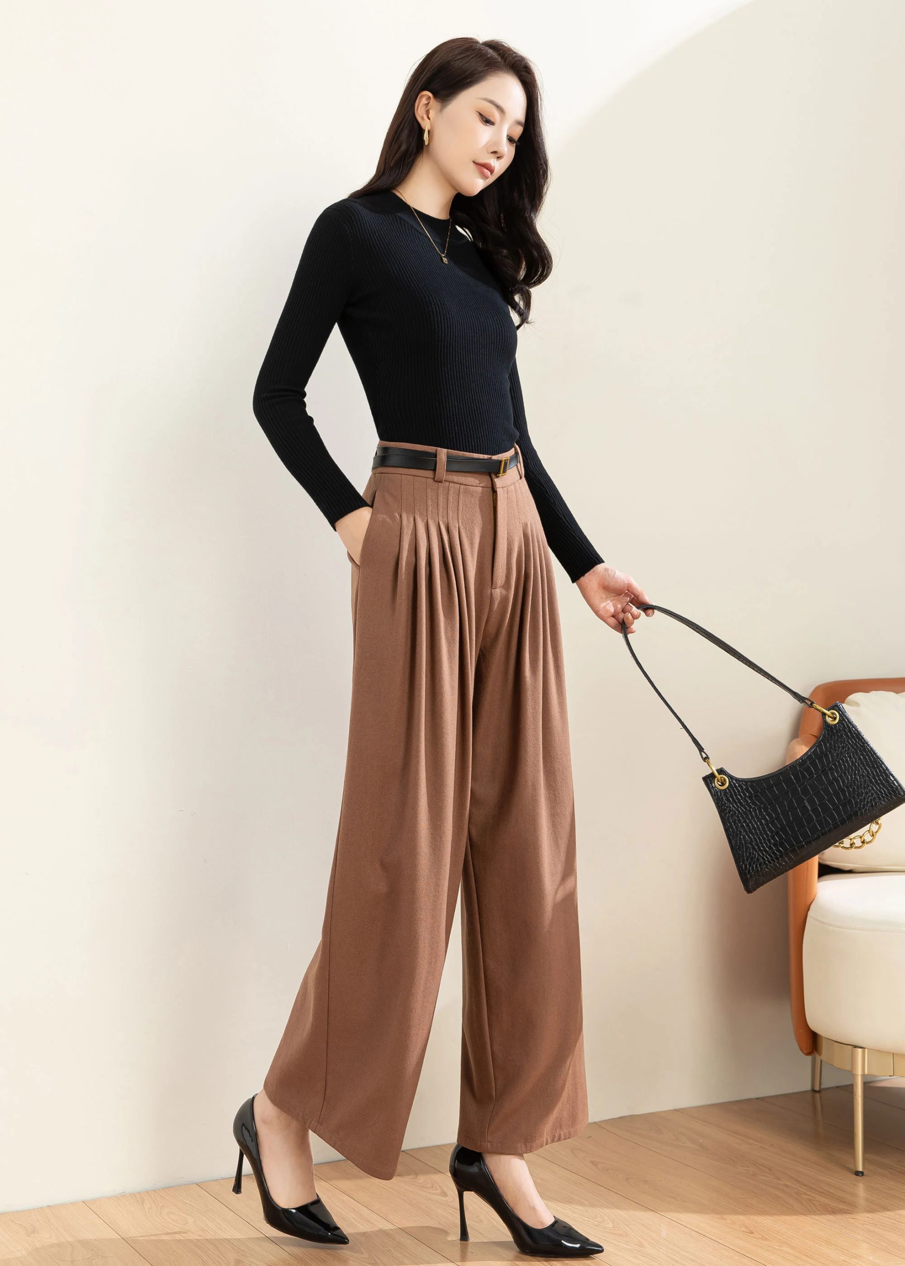Flowy and slimming business suit pants - Image 5