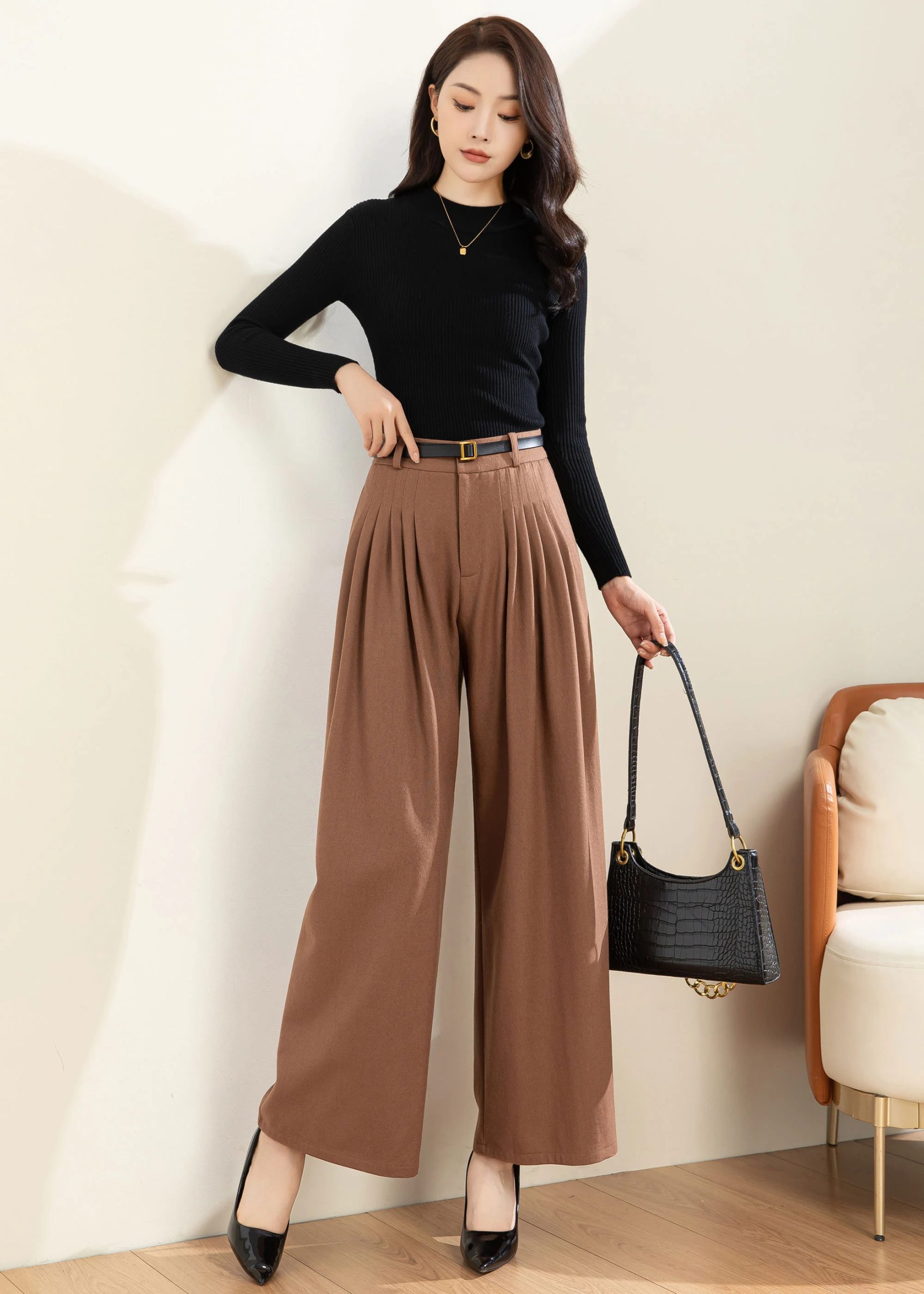 Flowy and slimming business suit pants - Image 3