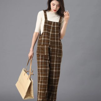 Women's plaid jumpsuit