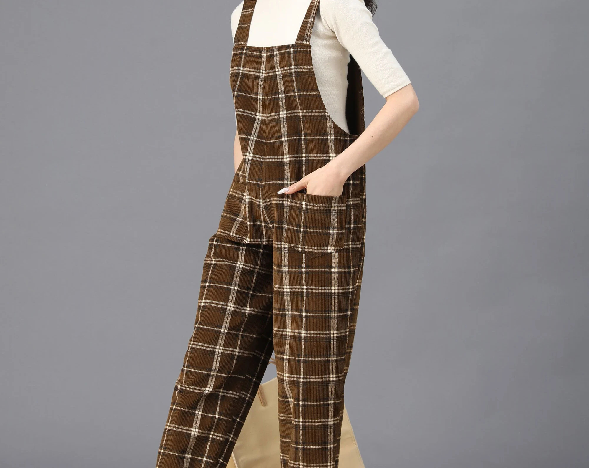 Women's plaid jumpsuit - Image 7