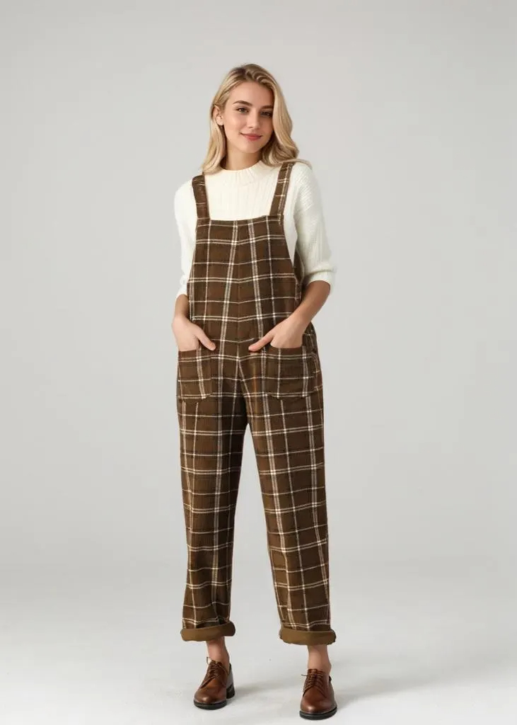 Women's plaid jumpsuit - Image 3