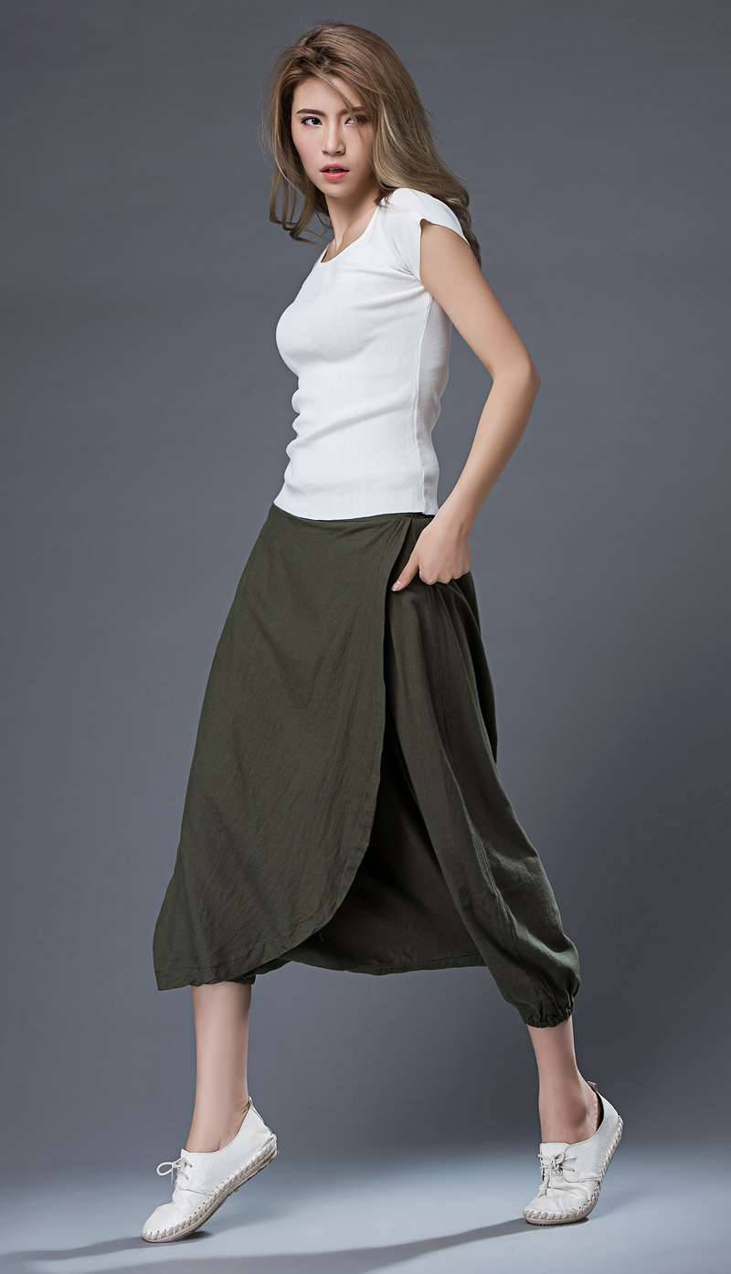 Women's wrap-around harem pants - Image 8