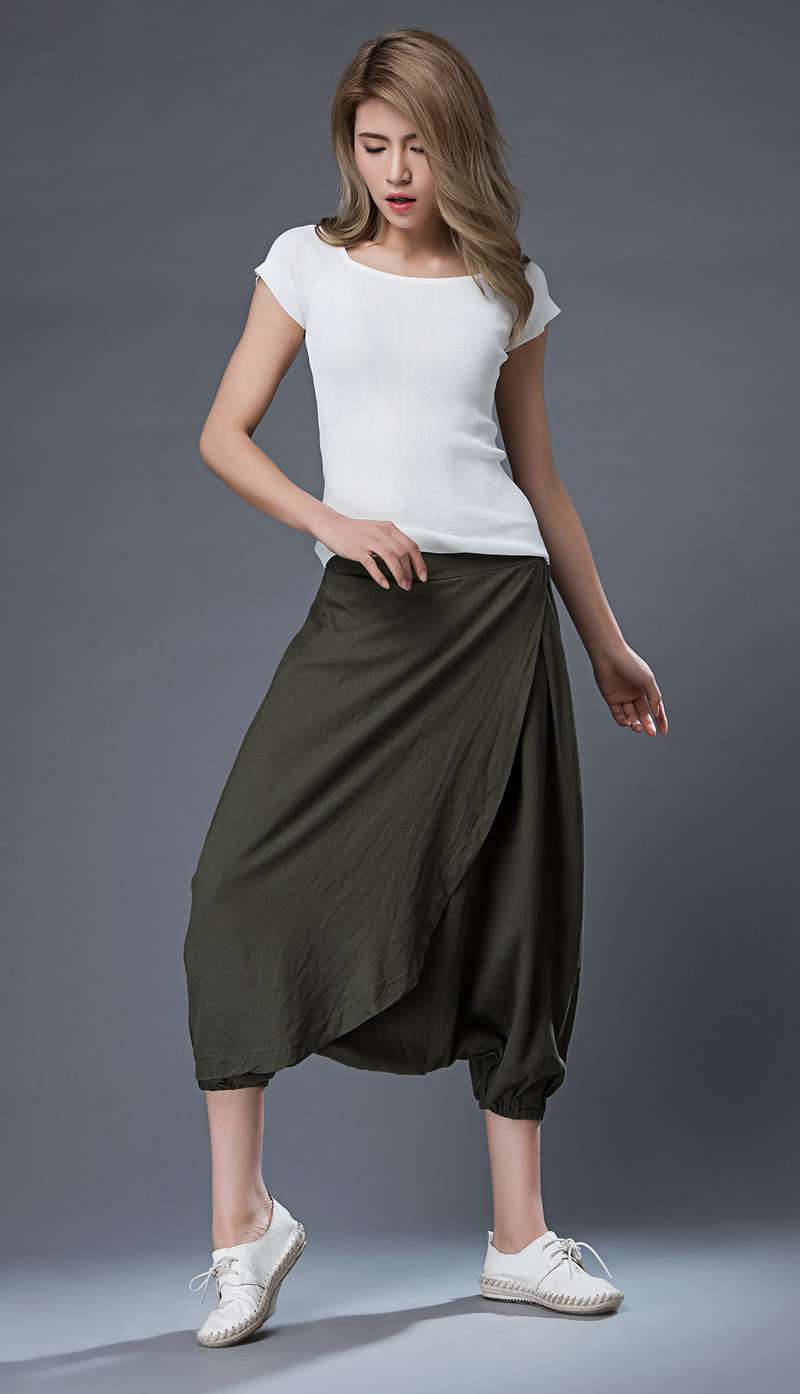 Women's wrap-around harem pants - Image 3