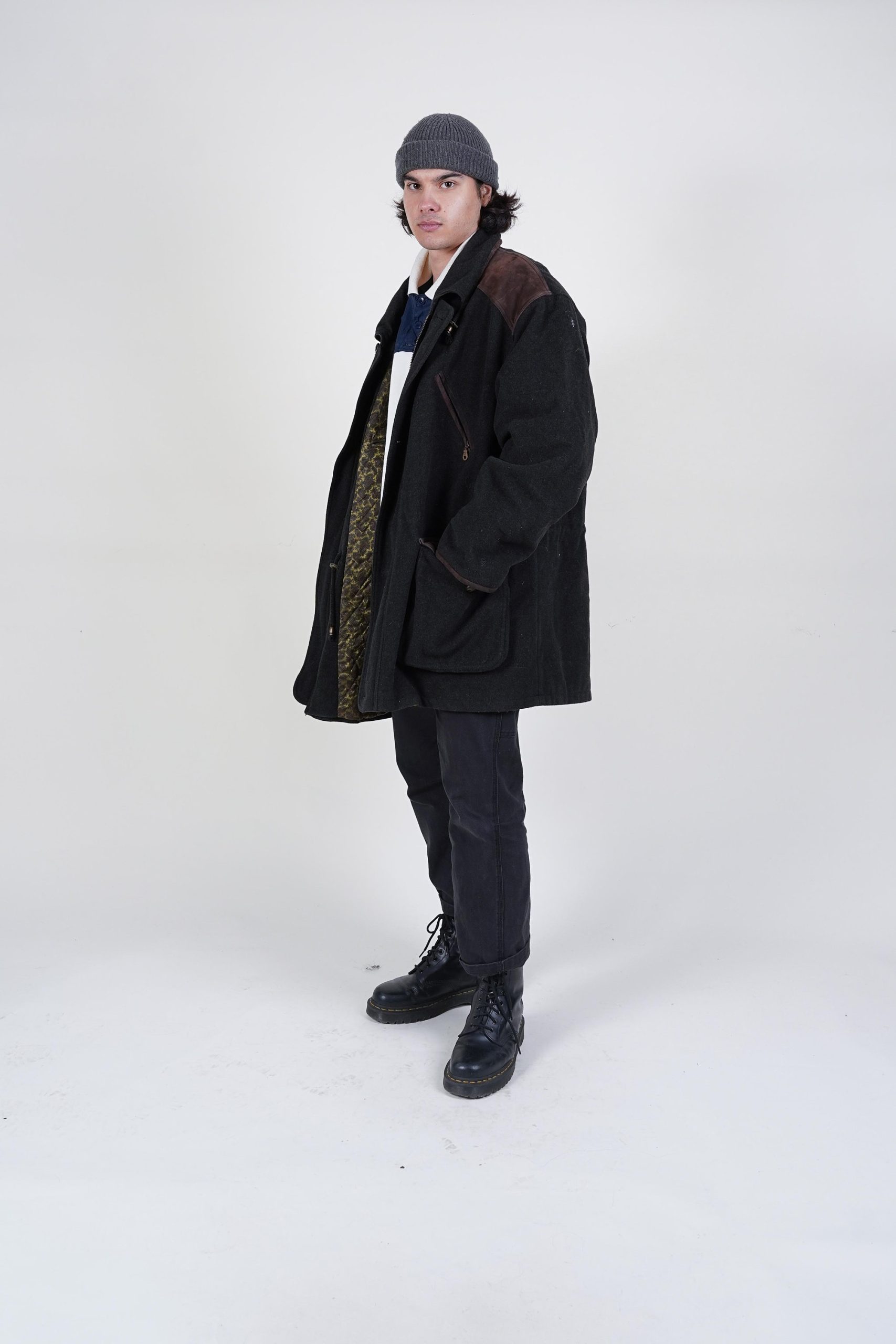 Black wool field jacket - Image 4