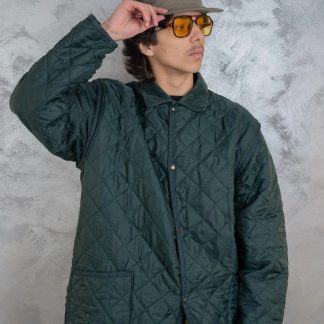 Deep Forest Green Quilted Field Jacket