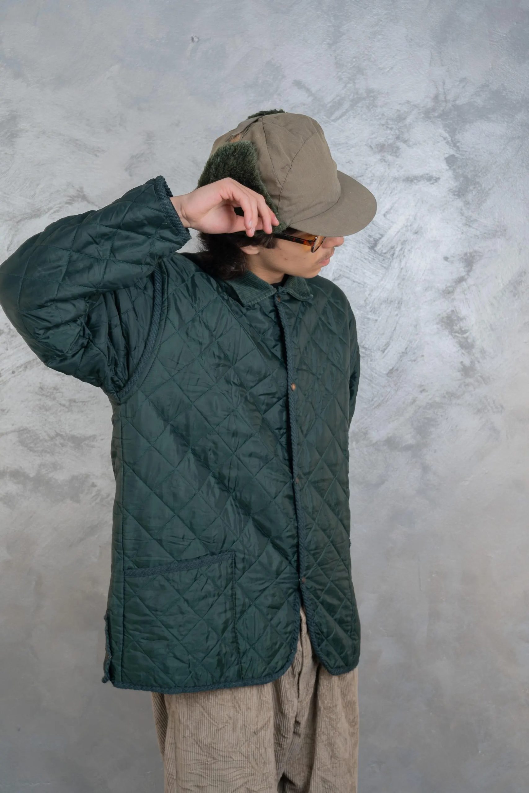 Deep Forest Green Quilted Field Jacket - Image 6