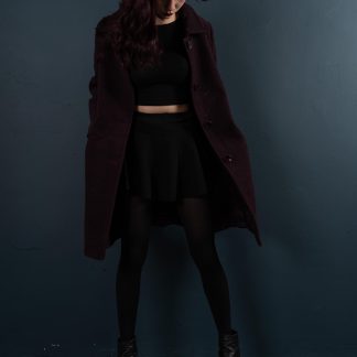 A-line wool blend coat