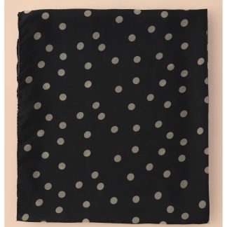 Black and beige polka dot lightweight scarf