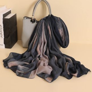 Neutral color patchwork lightweight scarf