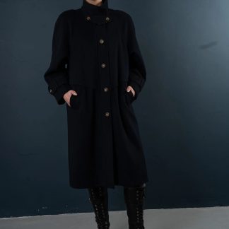 Military-style wool coat