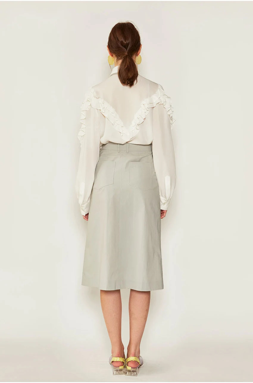 Ruffled bow chiffon blouse - Image 4