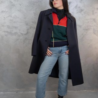 Single-breasted wool coat