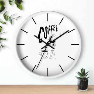 Minimalist Coffee Lover Wall Clock